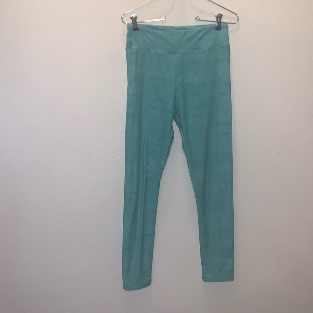 Lularoe Disney Minnie Mouse Head green striped casual stretchy leggings